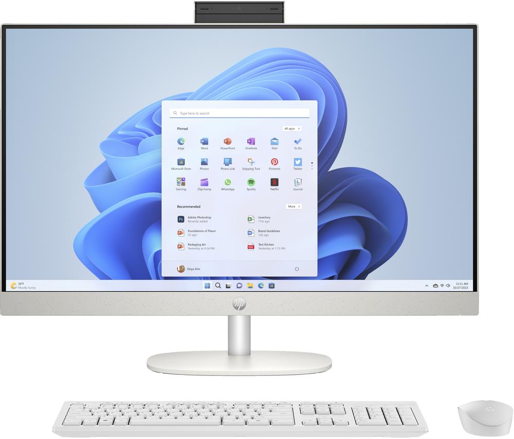Ordenador All in One HP 27-cr0026ns 27" Ryzen 3, 8GB RAM, 512GB SSD, W11, teclado y ratón inalámbricos