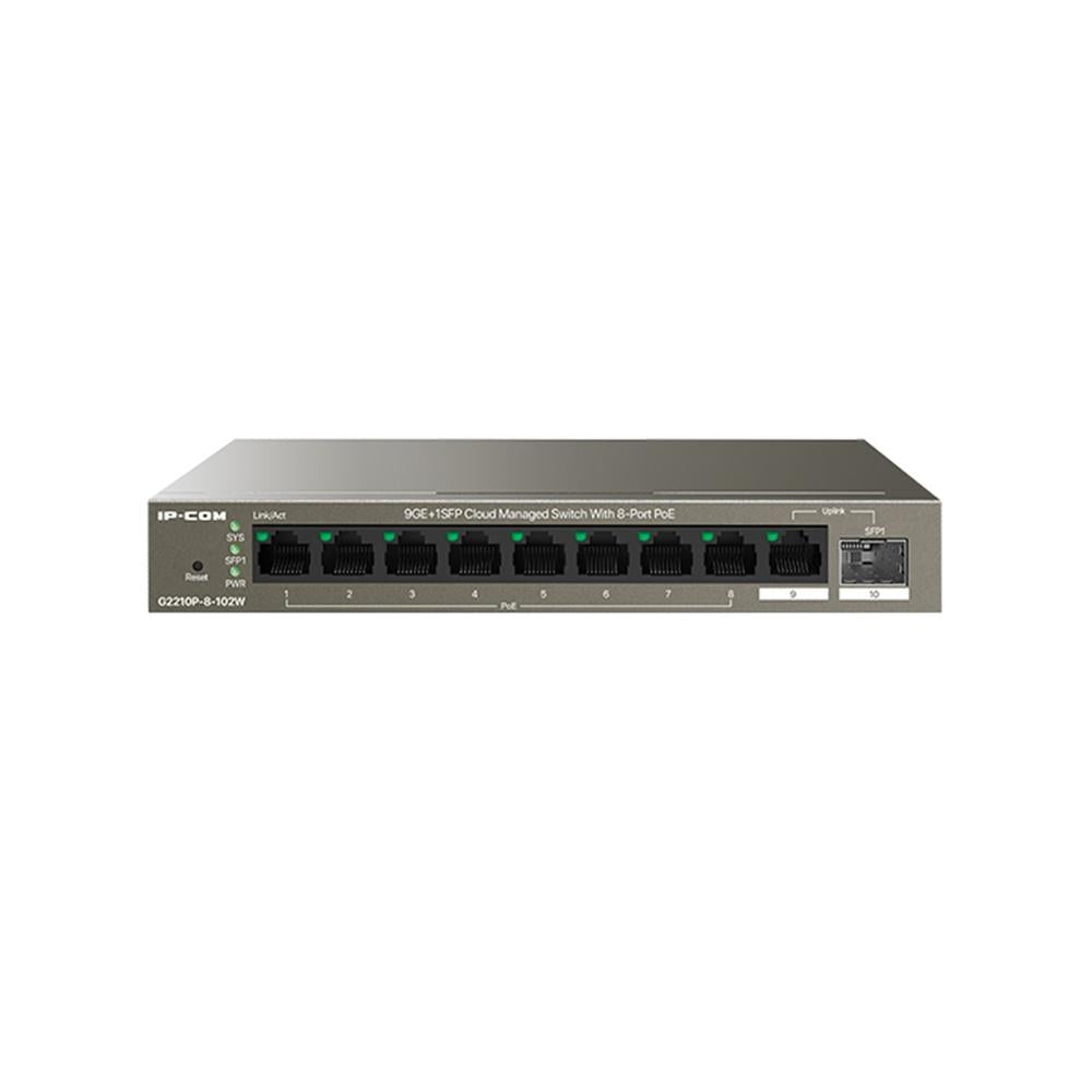Conmutador PoE Inteligente G2210P-8-102W con Gestión en la Nube y 8 Puertos Gigabit