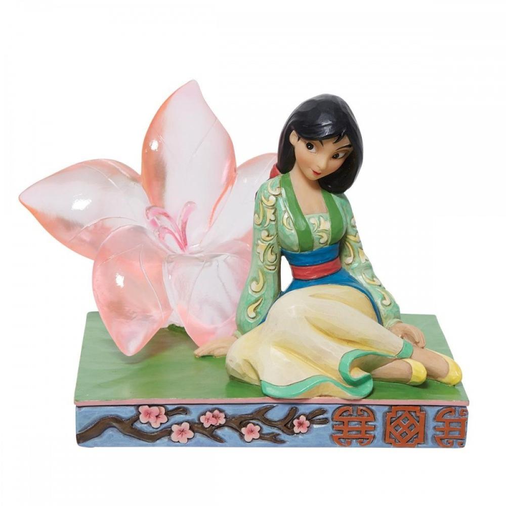 Figura de Resina Disney Traditions Mulan con Flor de Cerezo - Diseño Jim Shore