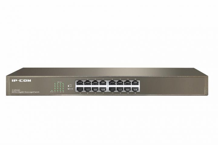 Conmutador No Administrado IP-COM Networks G1016G L2 Gigabit Ethernet 16 Puertos 1U Bronze