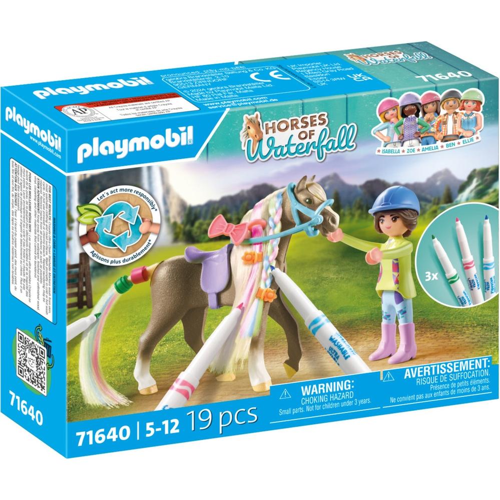 Set de Caballos Coloreables de Playmobil con Rotuladores Lavables