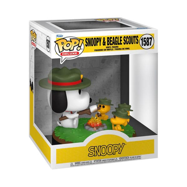 Funko Pop Snoopy y Beagle Scouts Deluxe - Figuras de Camping 9 cm