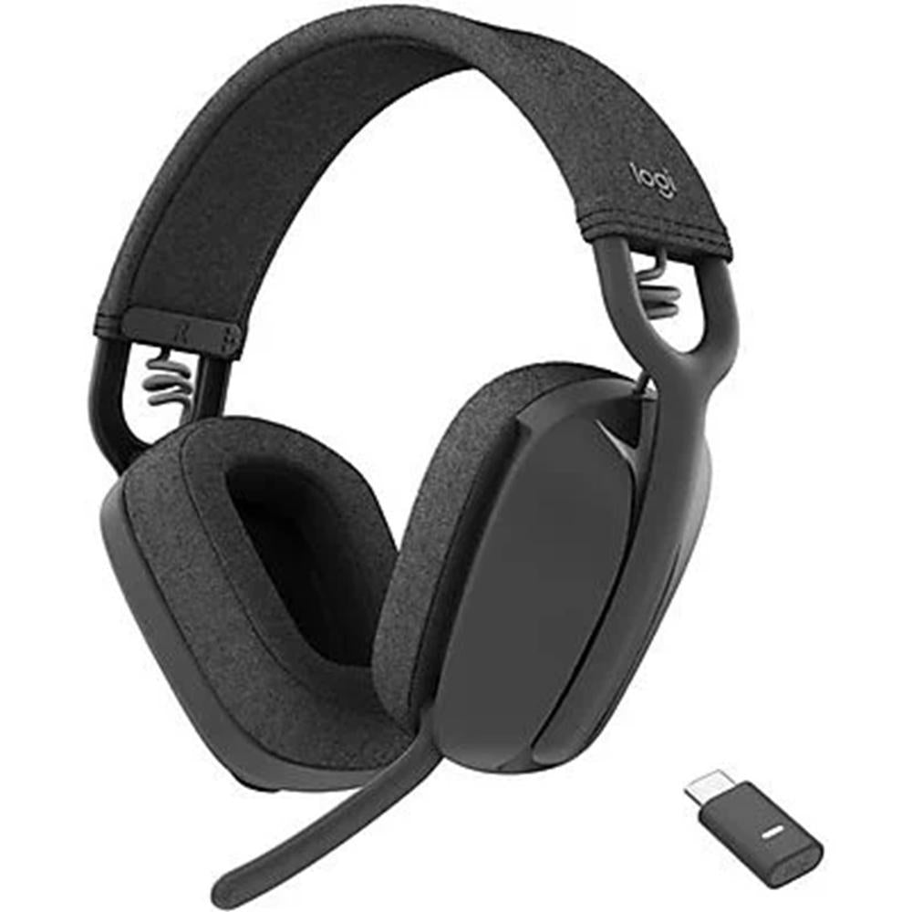 Auriculares Inalámbricos Logitech Zone Vibe Negro con Micrófono y Adaptador USB