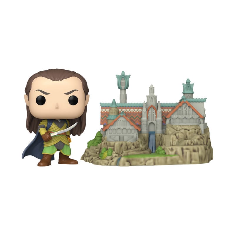 Funko Pop Elrond y Rivendell - El Señor de los Anillos, Figura de Vinilo 9 cm
