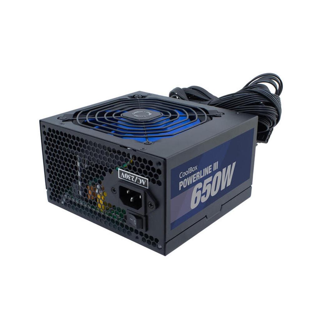 Fuente de alimentación CoolBox Powerline III ATX 650W Negra