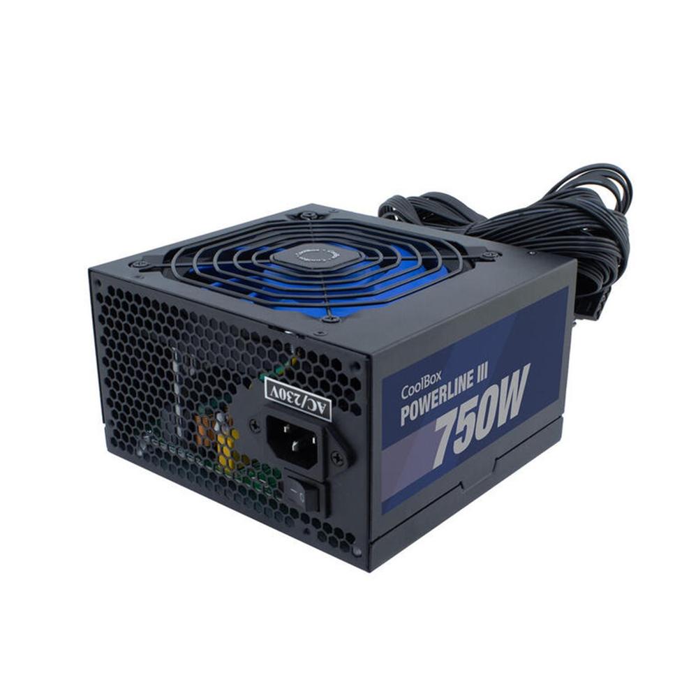 Fuente de Alimentación CoolBox Powerline III 750W ATX 20+4 Pin