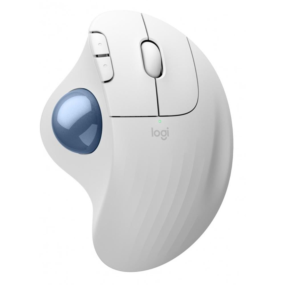 Ratón Ergonómico Inalámbrico Logitech ERGO M575S Blanco con Trackball