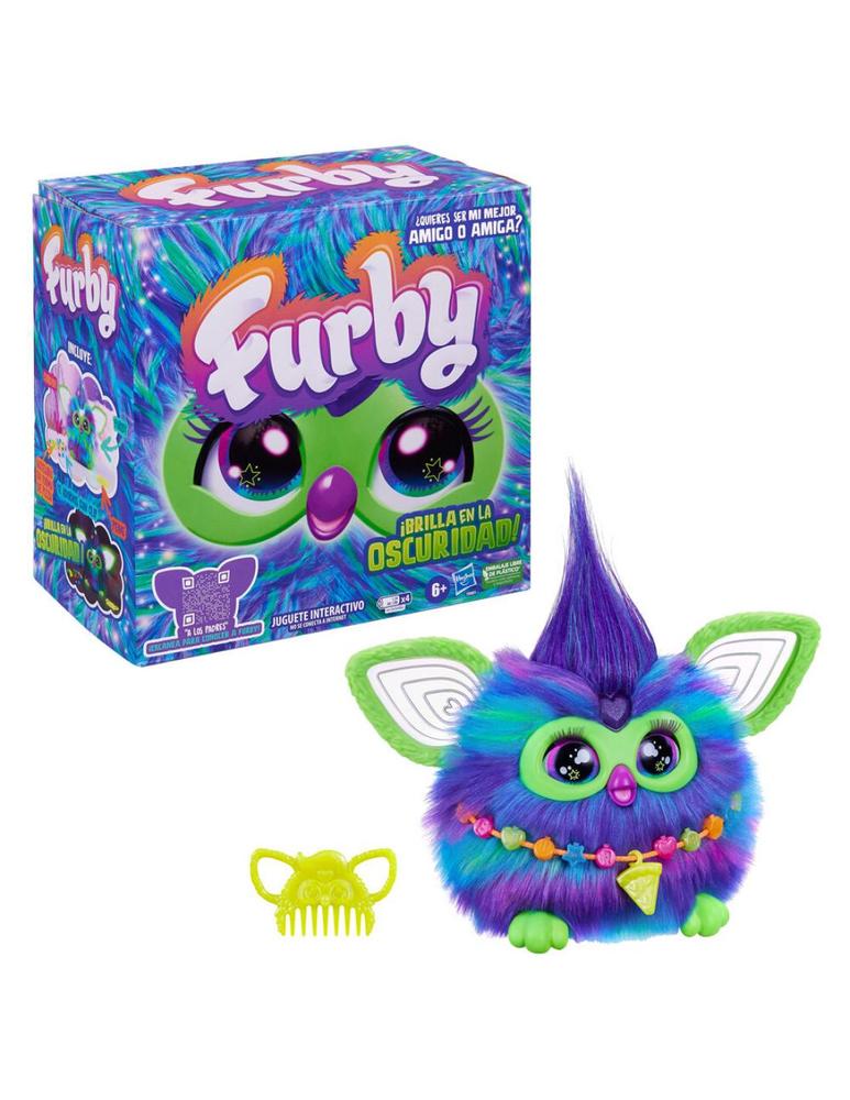 Furby Galaxy Brillante en la Oscuridad - Juguete Interactivo con Modos y Accesorios