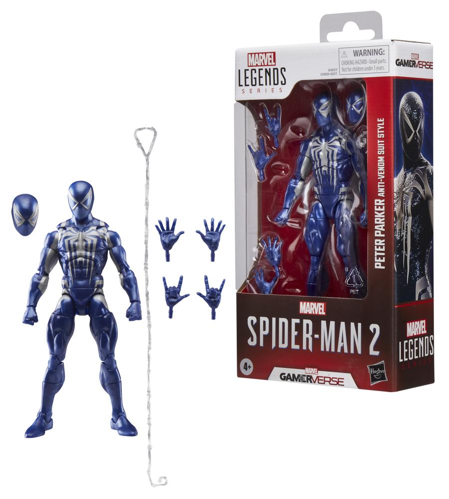 Figura de Acción Marvel Legends: Spider-Man 2 Peter Parker (Traje Anti-Venom) de Hasbro