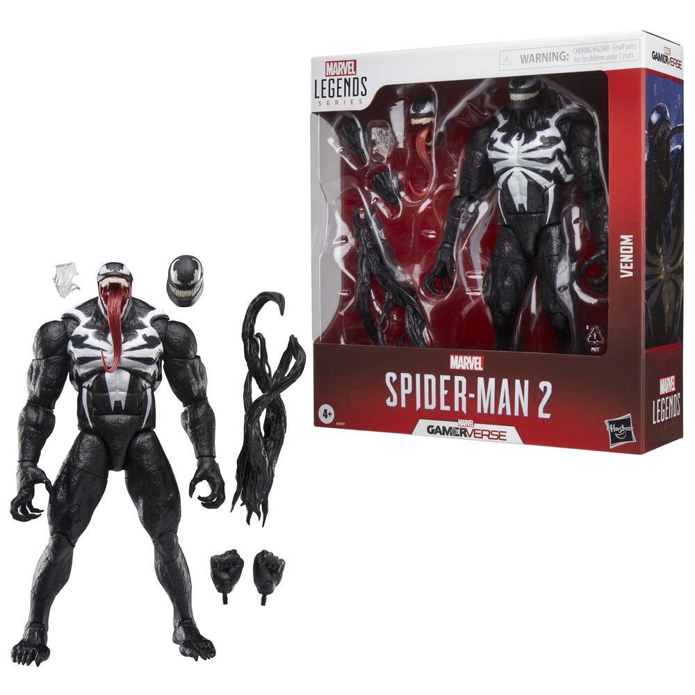 Figura Venom Marvel Legends de Hasbro - 15 cm, 4 accesorios adicionales