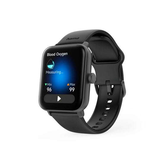 Smartwatch Hama Fit Watch 6010 Negro - Multifuncional y Resistente al Agua
