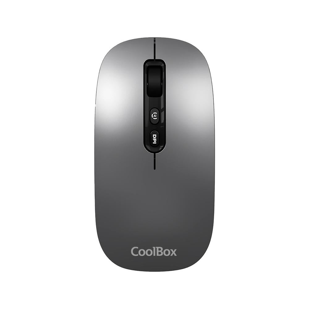 Ratón Inalámbrico IA Coolbox W02 Gris 1600 DPI con Carga USB-C