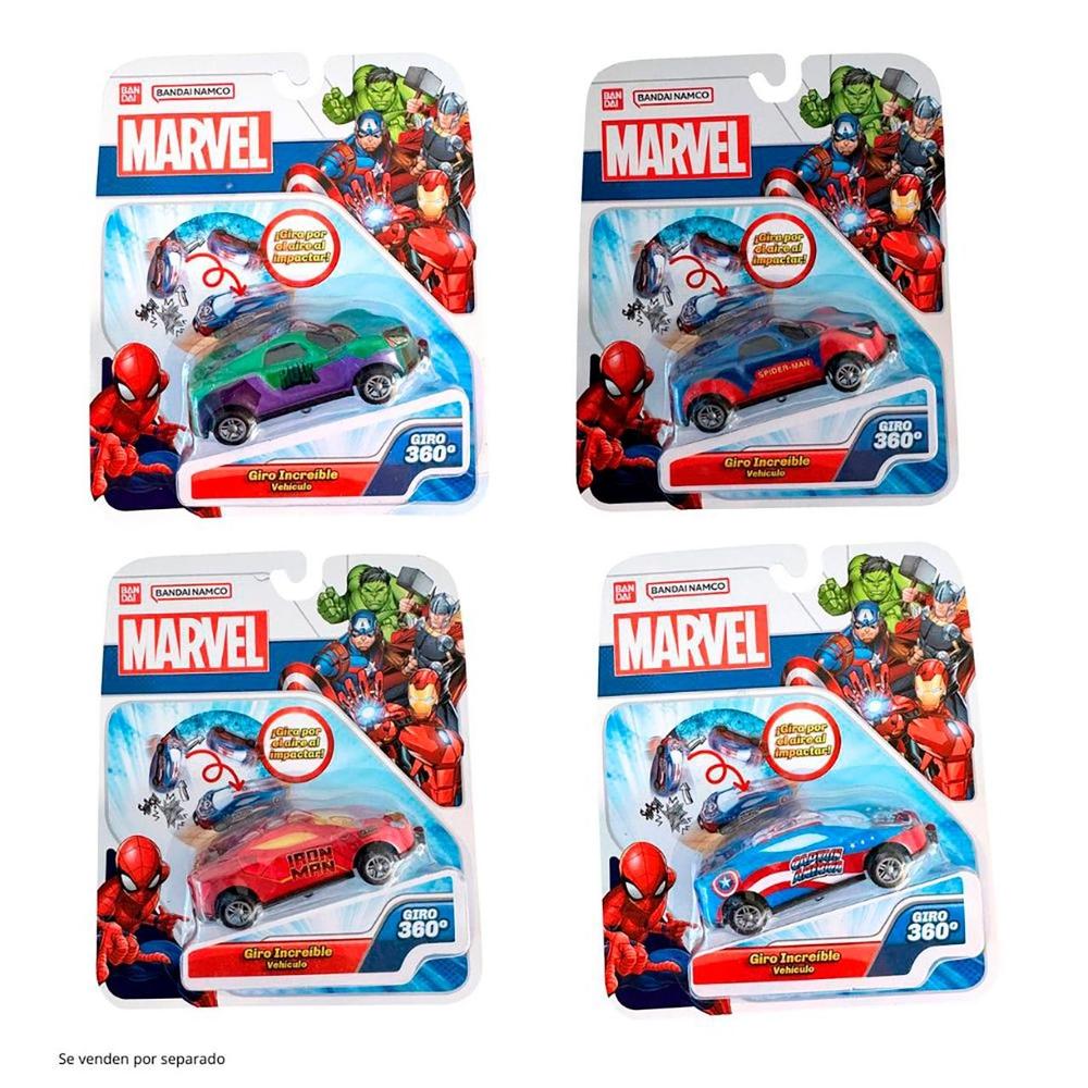 Coches Marvel con Efecto Giro - Unidad Aleatoria de 8 cm