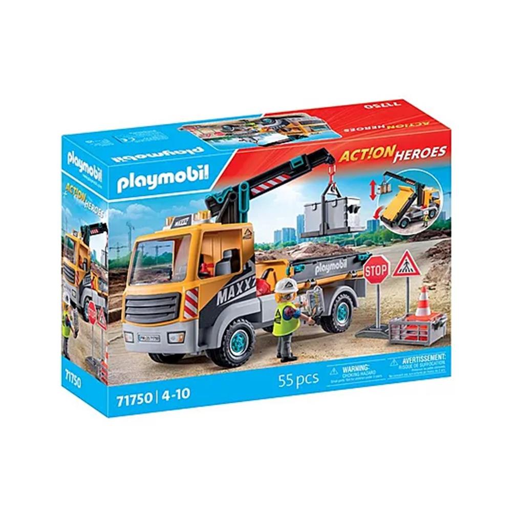 Camión de Construcción con Grúa Extensible de Playmobil