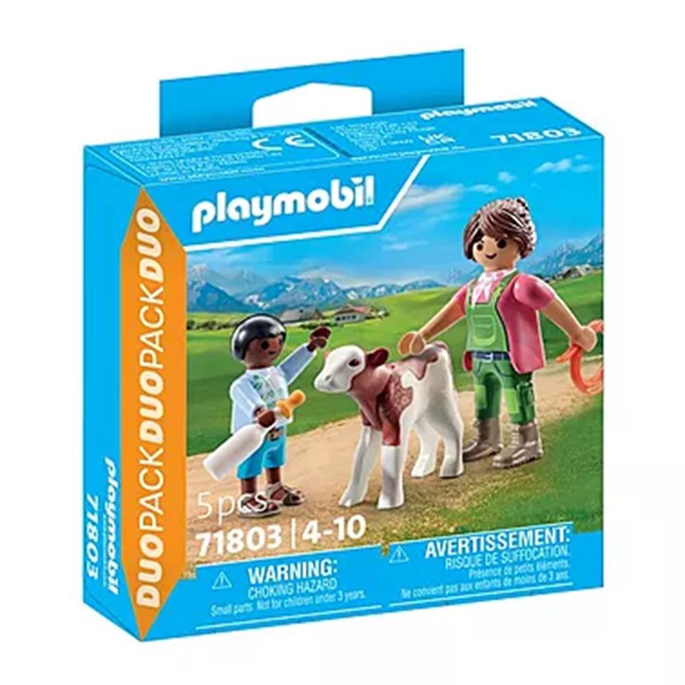 Granjera con Ternero - Juego de Rol en la Granja de Playmobil