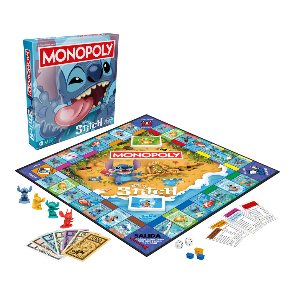 Monopoly Edición Disney Stitch: Juego de Mesa Familiar