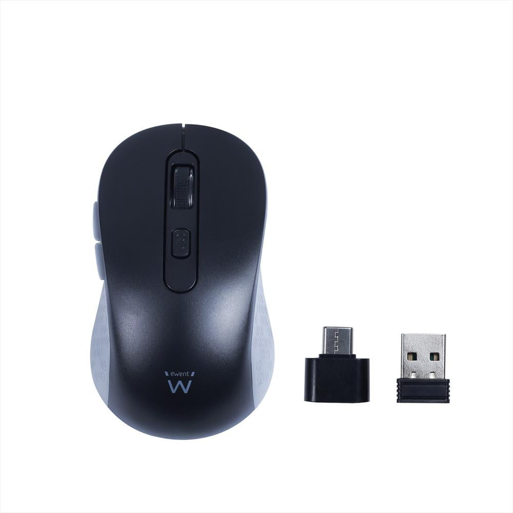 Ratón Inalámbrico Ewent EW3204 Negro con Sensor Óptico y 1600 DPI