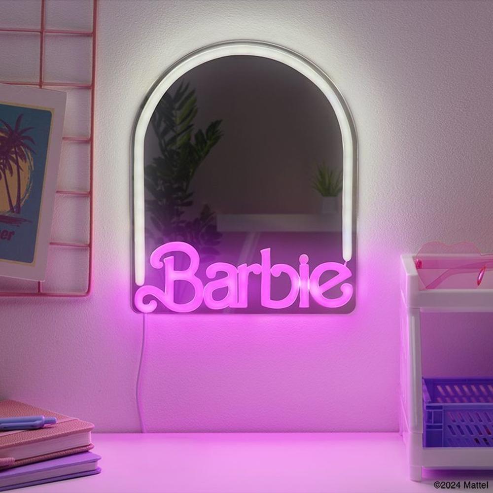 Espejo LED Neon de Pared Barbie - Estilo Moderno y Colorido