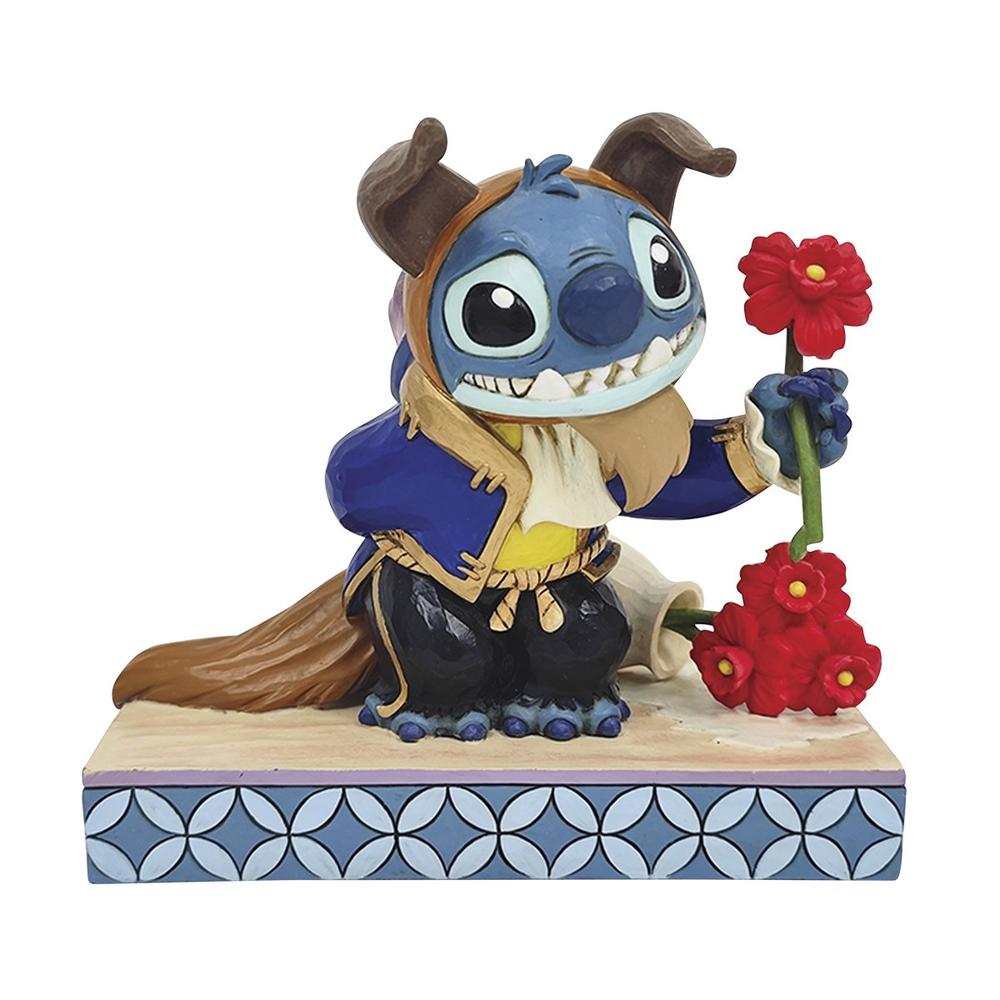 Figura Enesco Disney Traditions: Stitch como La Bestia de Jim Shore