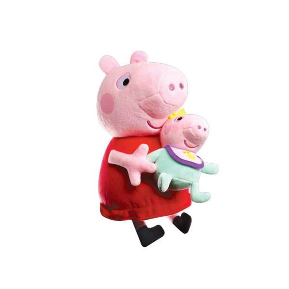 Peluche Peppa Pig con Bebé - 25 cm de ternura y diversión