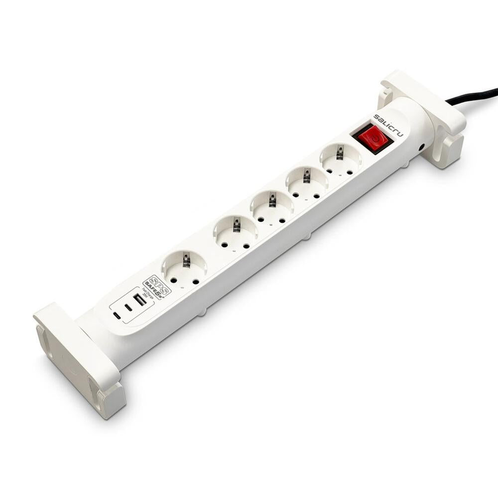 Regleta Salicru SPS SAFE 5S+ con 5 Tomas Schuko y 3 Puertos USB