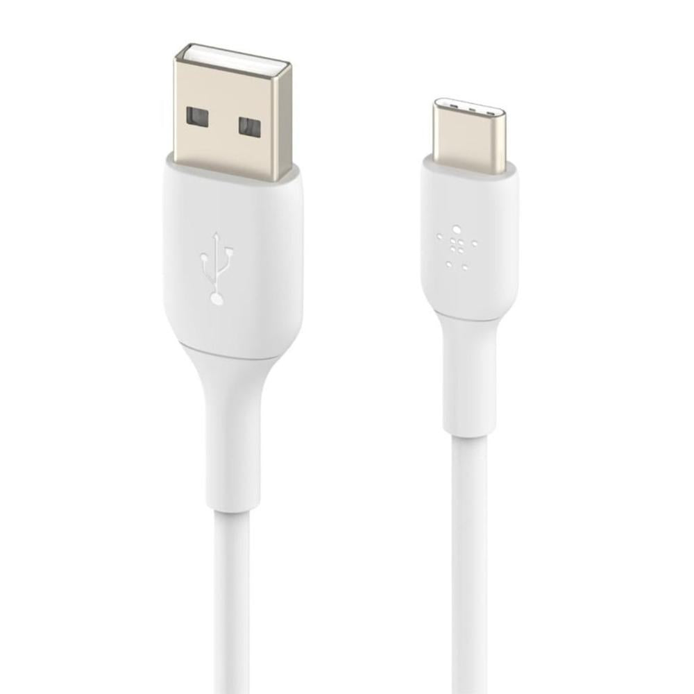 Cable USB-C a USB-A Belkin 3m Blanco - Carga y Sincronización