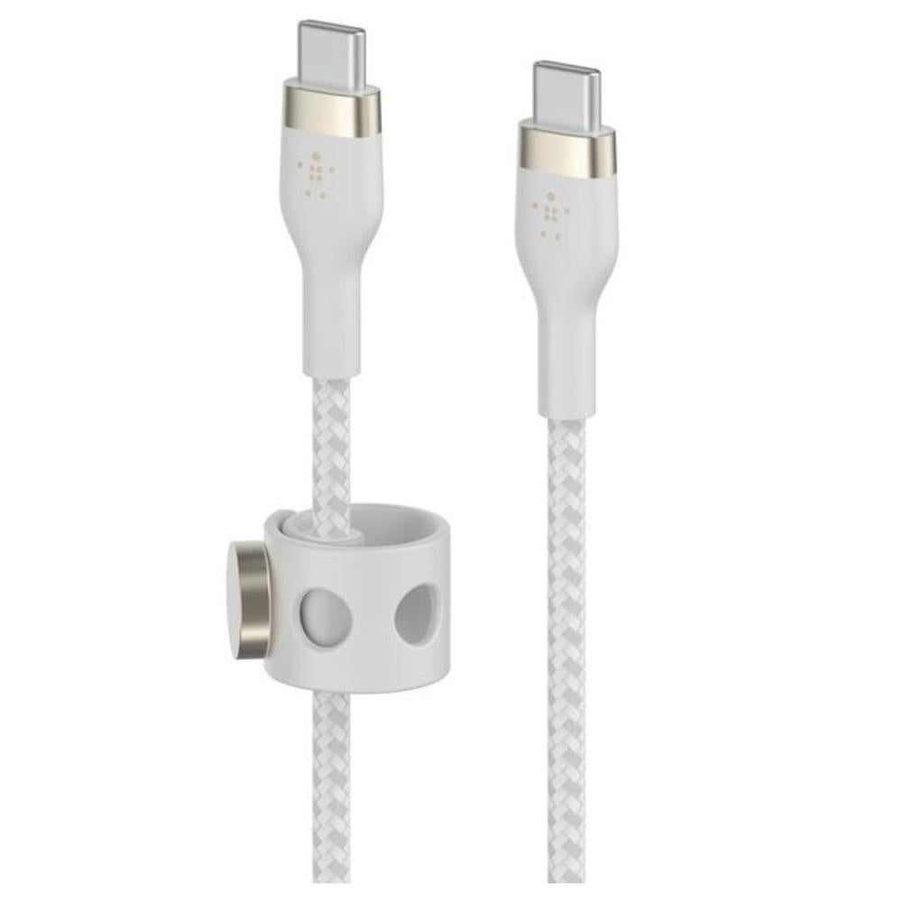 Cable USB-C Belkin BoostCharge Pro Flex Trenzado 3m Blanco
