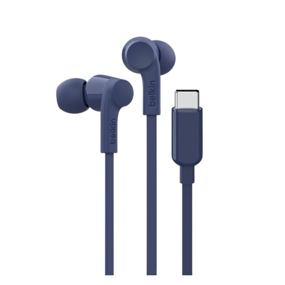 Auriculares Belkin USB-C Azul G3H0002HQBLV2 con Sonido Potente y Comodidad Prolongada