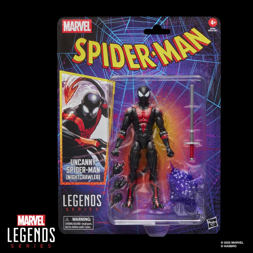Figura Uncanny Spider-Man (Nightcrawler) de Marvel Legends de Hasbro - 15 cm con 5 accesorios