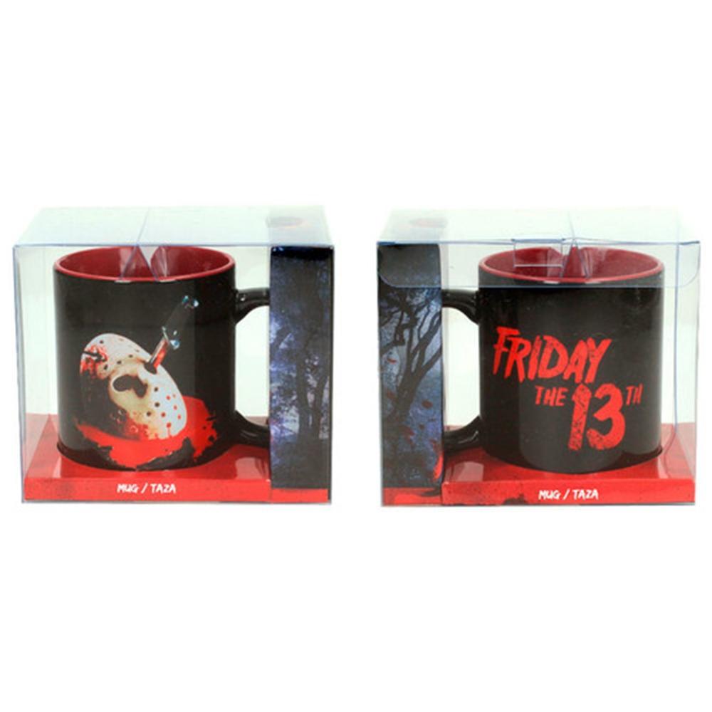 Taza Cerámica Viernes 13 con Diseño de Máscara de Jason