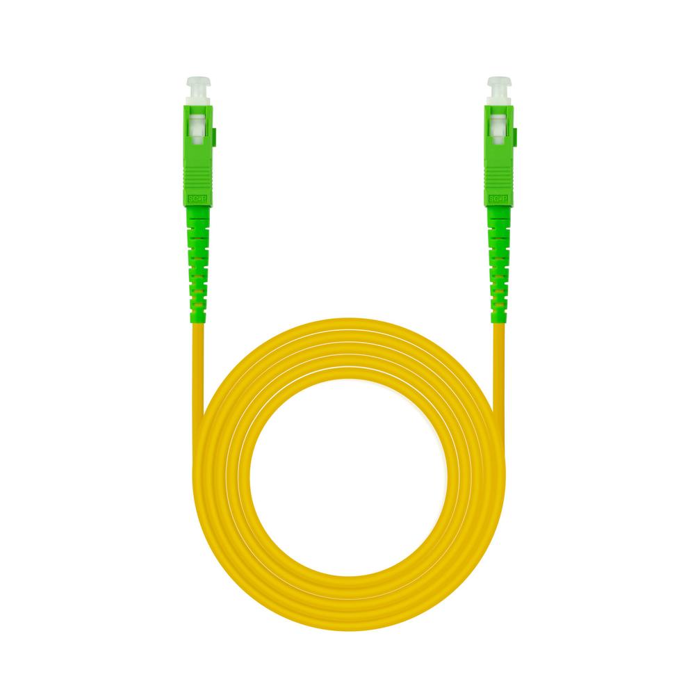 Cable de Fibra Óptica Nanocable SC/APC Monomodo Simplex LSZH 3m Amarillo