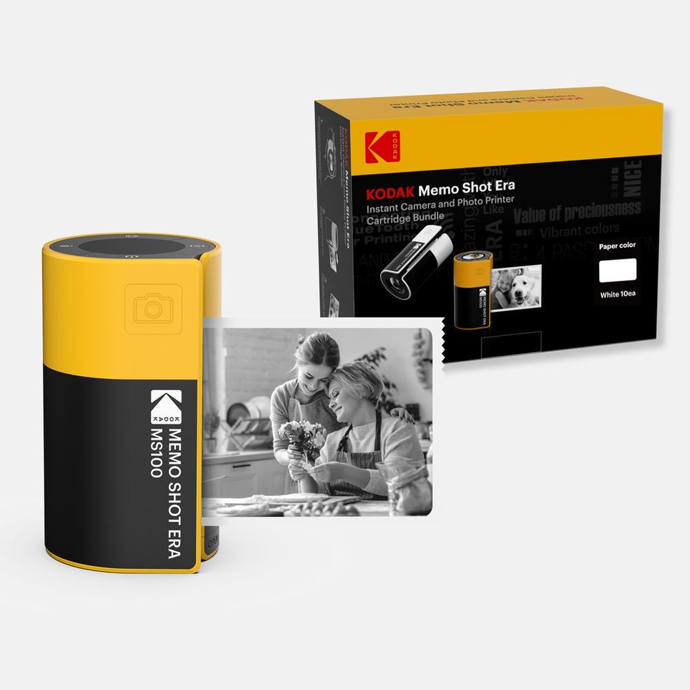 Cámara Instantánea Kodak MemoShot Era MS100 con 9 Rollos de Papel Fotográfico