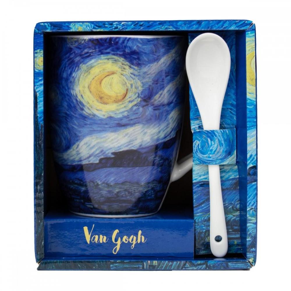 Taza con cuchara Enesco Noche Estrellada - Arte y Funcionalidad