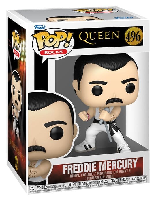 Funko Pop! Rocks: Queen - Freddie Mercury (singlet blanco)