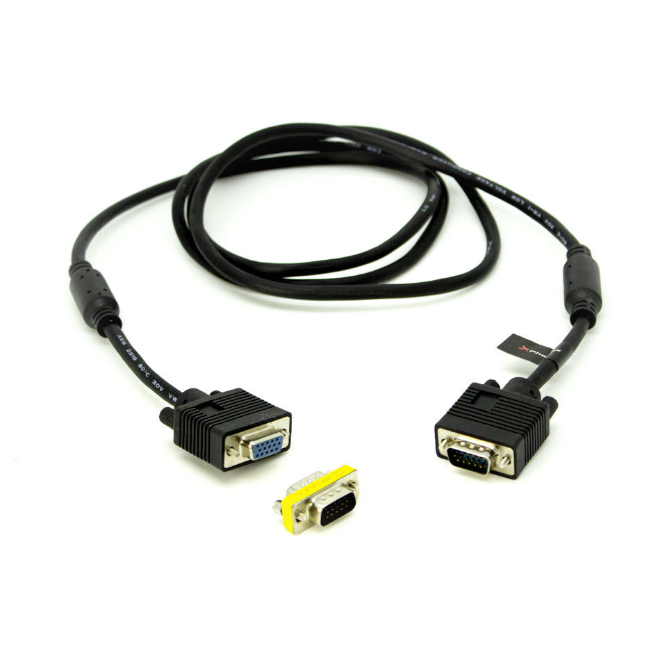 Cable SVGA D-Sub15 3m con Adaptador Macho a Macho - Alta Calidad y Anti Interferencias
