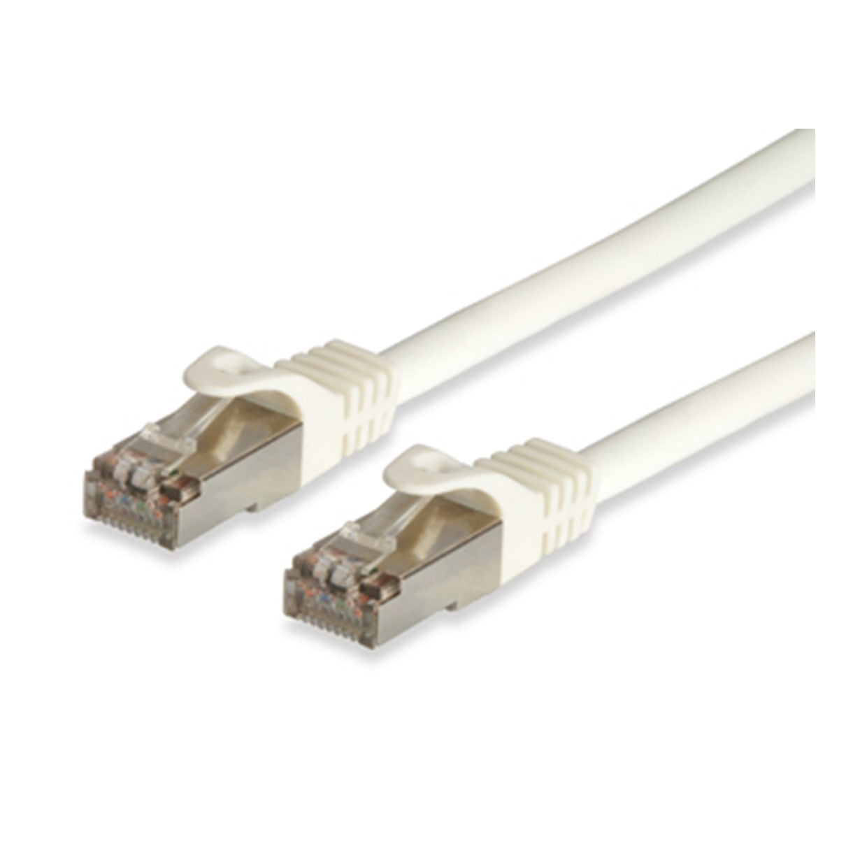 Cable Red RJ45 S/FTP Cat7 0.5m Blanco - 26 AWG Trenzado