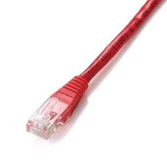 Cable de Red U/UTP Cat6 RJ45 1m Rojo con Pasadores Dorados