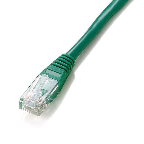 Cable de Red U/UTP Cat6 RJ45 2m Verde - 26 AWG, Rolled Gold Connectors