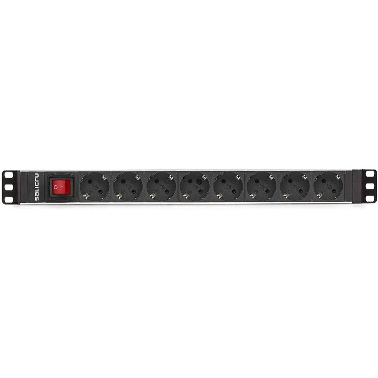 Regleta Salicru SPS 8F PDU con 8 Tomas Schuko y Interruptor para Rack 19 Pulgadas