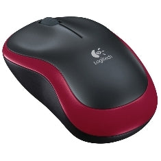 Mouse Inalámbrico Logitech M185 Rojo 2.4 GHz, Ergonómico y de Larga Duración