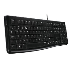 Teclado Logitech K120 USB Negro con Teclas Silenciosas y Resistente a Salpicaduras
