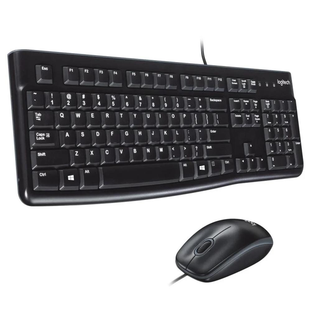 Combo Teclado y Ratón Logitech MK120 USB Resistente y Confortable
