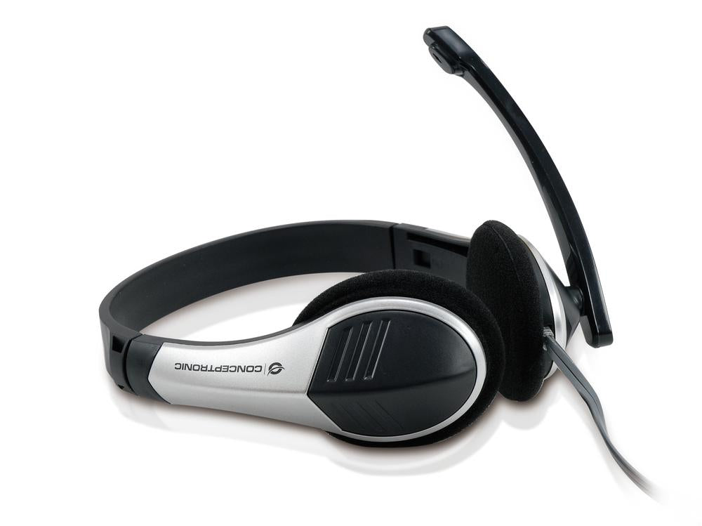 Auriculares Conceptronic Chatstar con Micrófono y Controlador de Volumen