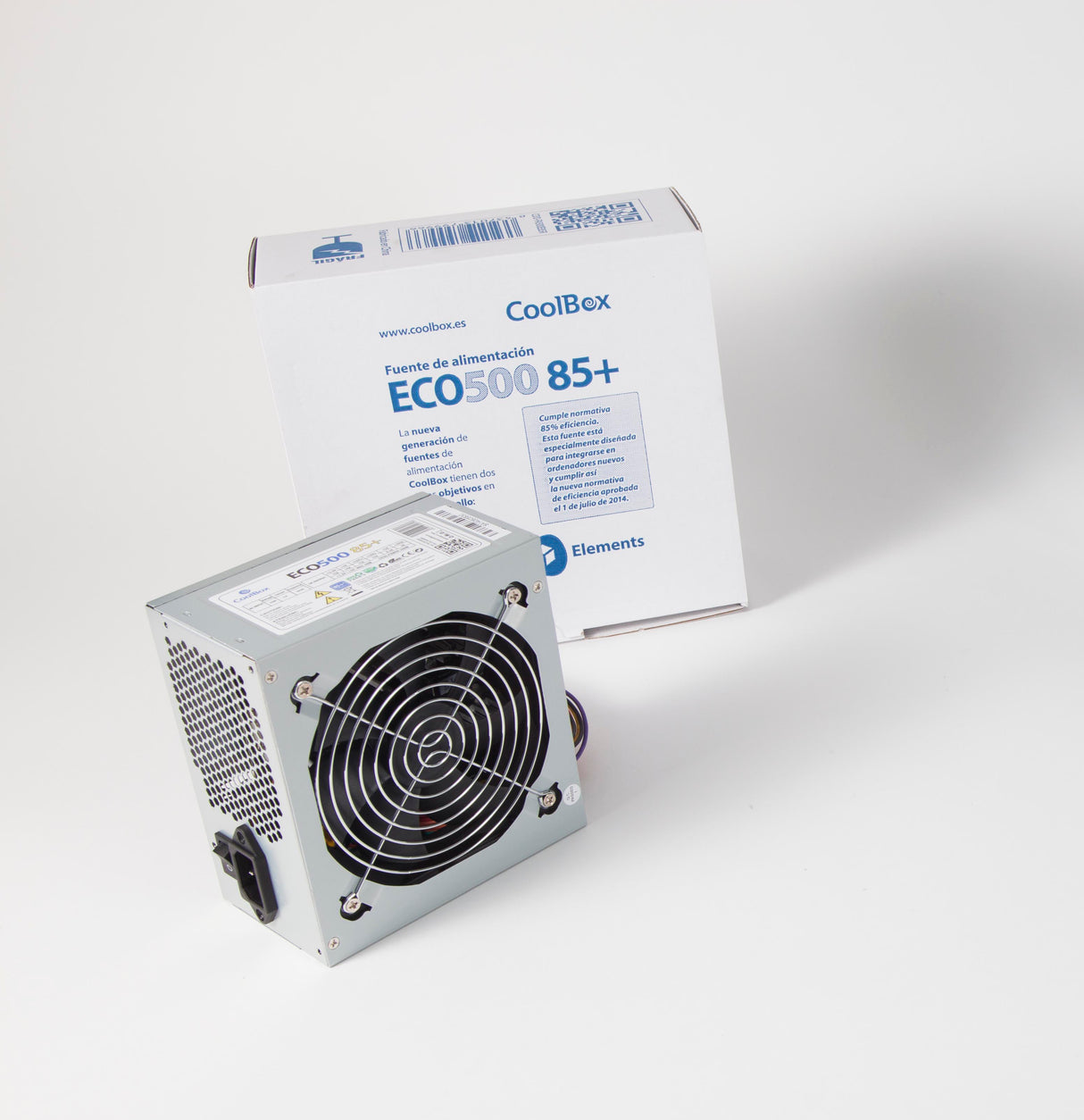 Fuente de Alimentación CoolBox ECO 500 85+ ATX Silenciosa y Eficiente