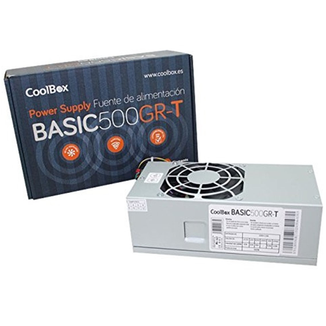 Fuente de Alimentación Coolbox Basic 500W - T TFX 500gr con Ventilador Termorregulado