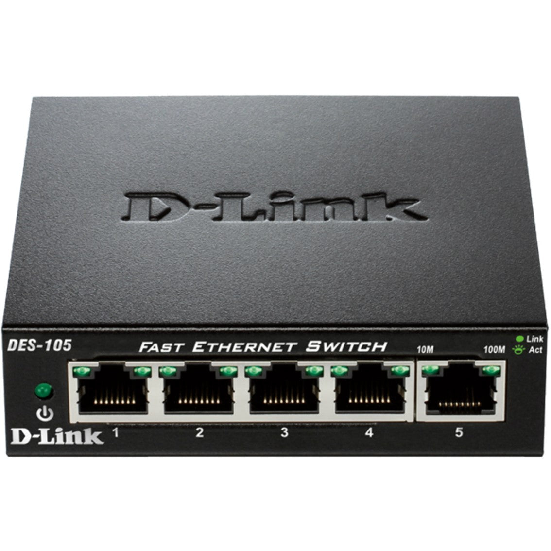 Conmutador D-Link DES-105 de 5 Puertos Fast Ethernet Plug and Play