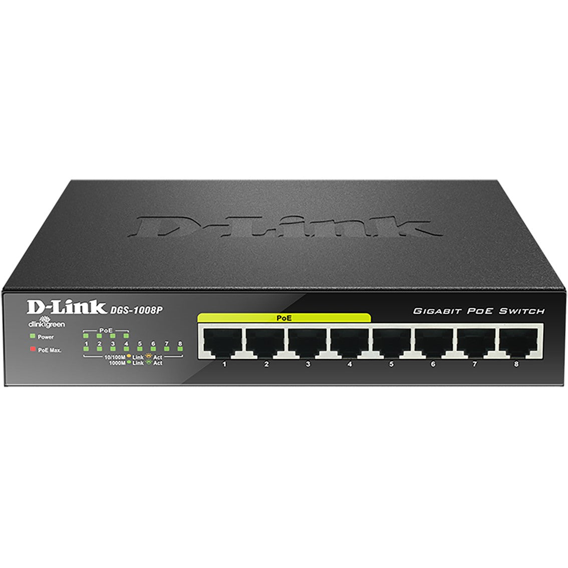 Switch D-Link de 8 Puertos Gigabit PoE+ con 68W de Potencia