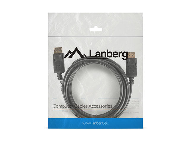 Cable DisplayPort Lanberg Macho 4K 3m Negro - Transmisión de Alta Calidad
