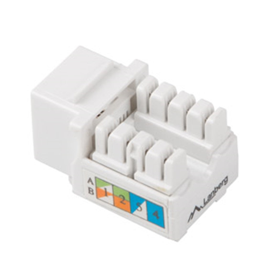 Conector Keystone Lanberg Cat 5e UTP RJ45 90 Grados Blanca