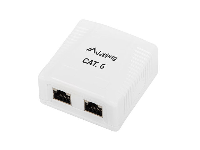 Conector de Superficie RJ45 Cat. 6 FTP 2 Puertos - Blanco